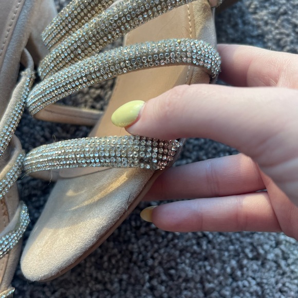 Torrid Nude Rhinestone Strap Block Heel - Picture 8 of 8